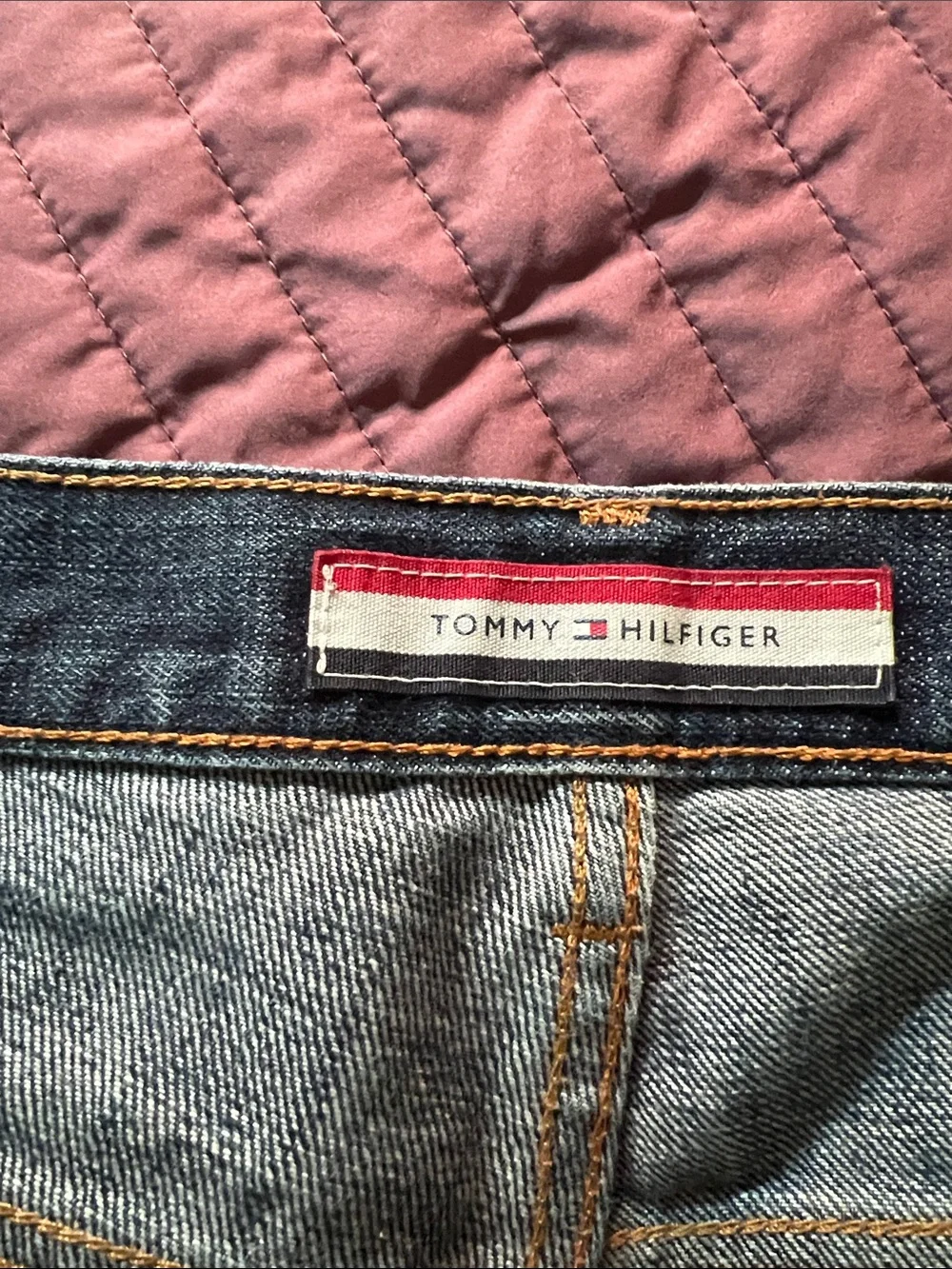 Tommy Hilfiger Light & Dark Blue Denim‎ with Gold Stitching Mens classic 34/34